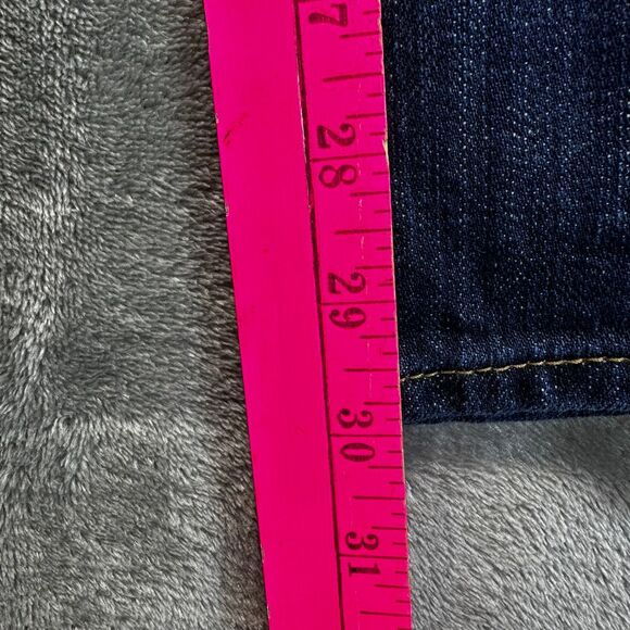 Gap 1969 Jean Women 12 Mid Rise Dark Blue Curvy Flare Bootcut Denim Pant Western - Picture 8 of 10